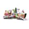 Glitzhome® 20" Lighted Christmas Santa Train Resin Village with Movement and Music